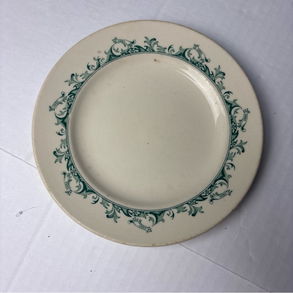 Vintage Mayer Curtis China Side Plate 7” Diameter Beige Green Decorative Serving